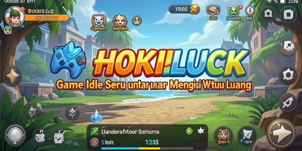 Screenshot gameplay HOKILUCK yang menunjukkan aksi Idle yang seru.