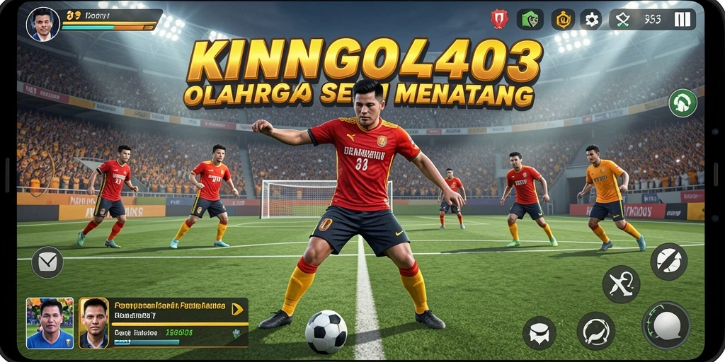 Tangkapan layar utama KING403 menampilkan aksi seru dalam game olahraga.