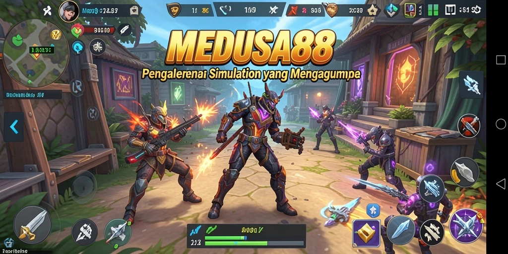 Tangkapan layar gameplay <strong>MEDUSA88</strong> menunjukkan interaksi pemain yang dinamis.