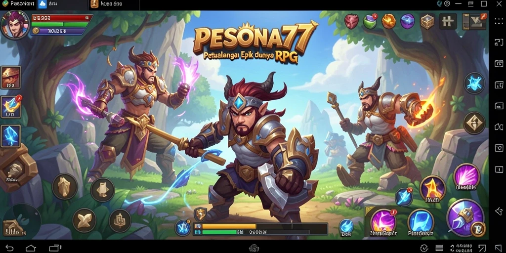 Tampilan gameplay RPG yang menarik dan interaktif di PESONA77.