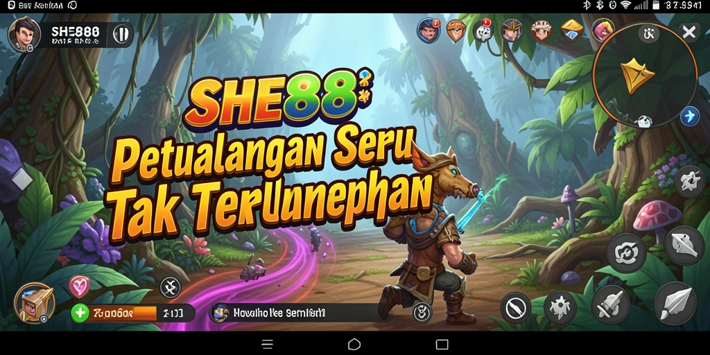 Screenshot gameplay SHE888 menunjukkan aksi petualangan yang mendebarkan.