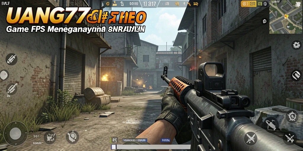 Tampilan gameplay UANG77 menunjukkan aksi tembak-menembak yang menegangkan.