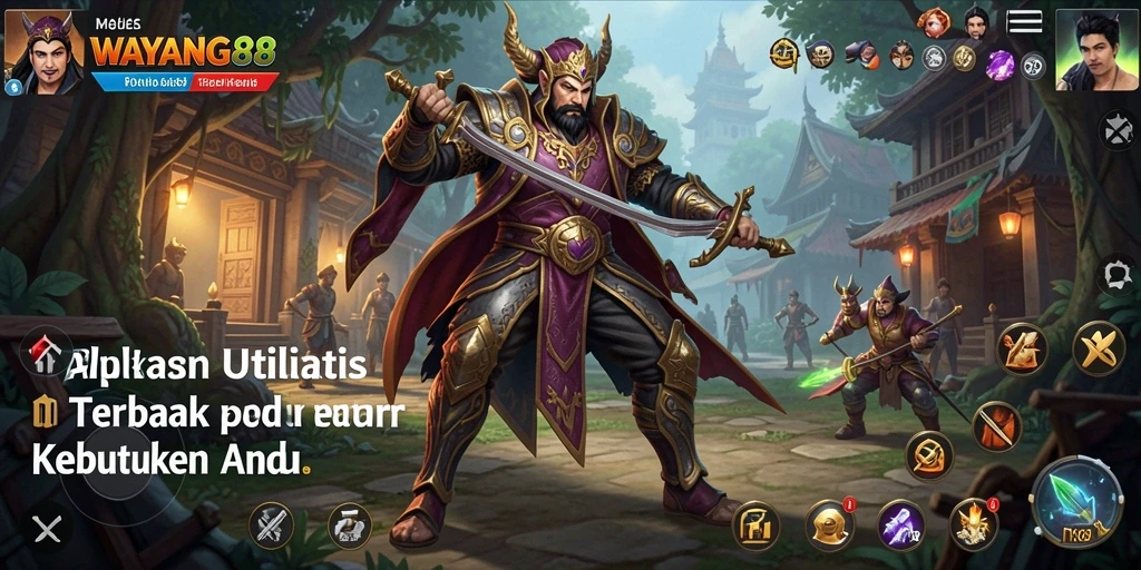 Tampilan screenshot utama aplikasi WAYANG88 yang mendemonstrasikan fitur utilitasnya.